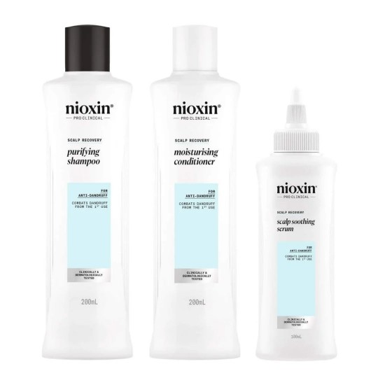 Nioxin Scalp Recovery Kit (Purifying Shampoo 200ml, Moisturising Conditioner 200ml, Soothing Serum 100ml) 500ml Nioxin Scalp Recovery Kit (Purifying Shampoo 200ml, Moisturising Conditioner 200ml, Soothing Serum 100ml) 500ml