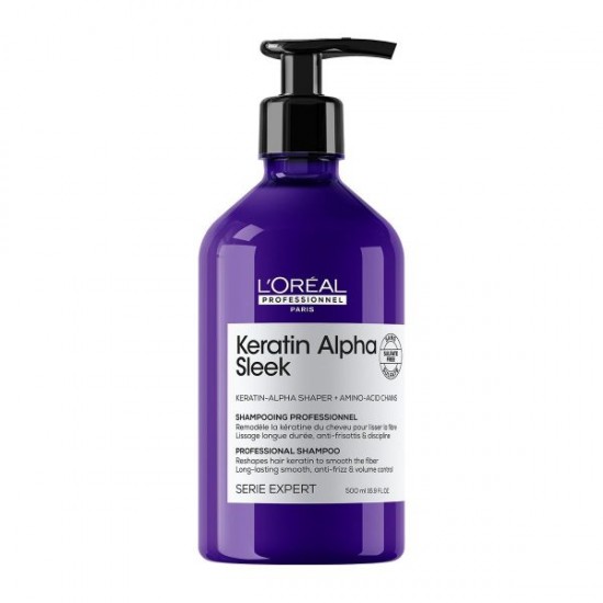 LOREAL PROFESSIONNEL KERATIN ALPHA SLEEK SHAMPOO ΑΝΑΔΟΜΗΣΗΣ /ΘΡΕΨΗΣ & ΟΓΚΟΥ 500ml