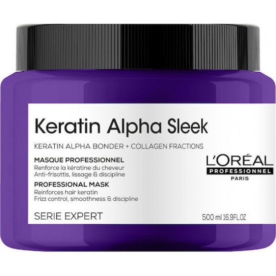 LOREAL PROFESSIONNEL SERIE EXPERT KERATIN ALPHA SLEEK SMOOTH TRANSFORMER MASK 500ML