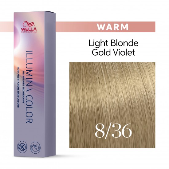WELLA ILLUMINA 8/36 60ml ΞΑΝΘΟ ΑΝΟΙΧΤΟ ΧΡΥΣΟ ΒΙΟΛΕ WELLA ILLUMINA 8/36 60ml ΞΑΝΘΟ ΑΝΟΙΧΤΟ ΧΡΥΣΟ ΒΙΟΛΕ