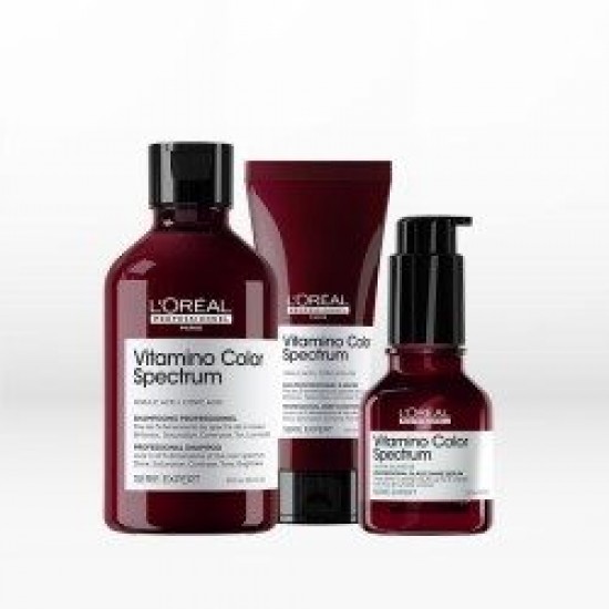 LOREAL PROFESSIONNEL VITAMINO COLOR SPECTRUM ΓΙΑ ΓΥΑΛΙΝΗ ΛΑΜΨΗ – LIMITED EDITION TRIO GIFT SET ( Σαμπουάν300ml, Conditioner 200ml και Serum 50ml ) 