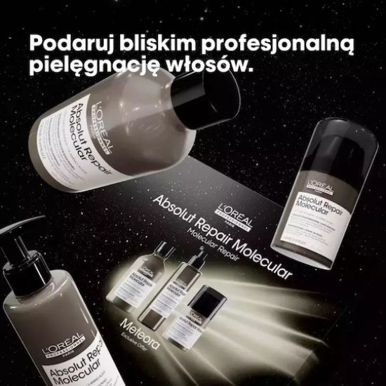 LOREAL LIMITED EDITION TRIO GIFT SET ABSOLUT REPAIR MOLECULAR ΓΙΑ ΜΟΡΙΑΚΗ ΕΠΑΝΟΡΘΩΣΗ (Σαμπουάν 300ml, Rinse Off Serum 250ml, Leave in Mask 50ml)