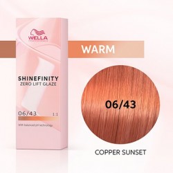 Wella Shinefinity Zero Lift Glaze 06/43 Dark Blonde Red Gold (Copper Sunset)