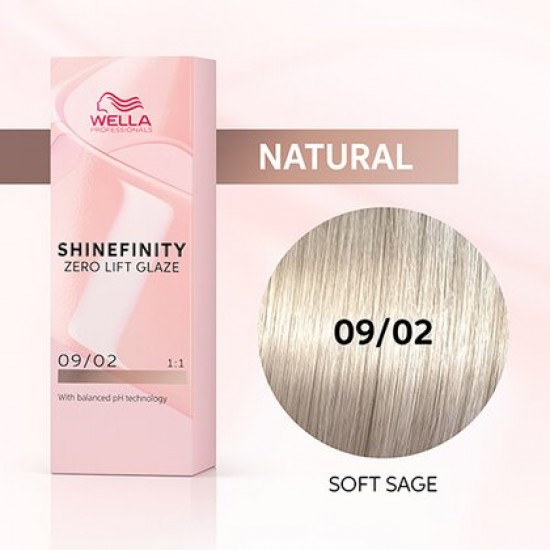 Wella Shinefinity Zero Lift Glaze 09/02 Very Light Blonde Natural Matte (Soft Sage)