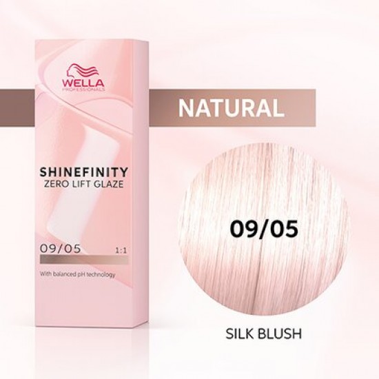 Wella Shinefinity Zero Lift Glaze 09/05 Very Light Blonde Natural Mahogany (Silk Blush)