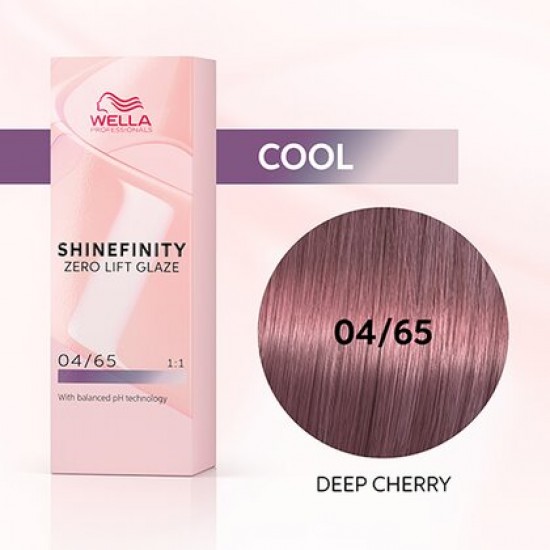Wella Shinefinity Zero Lift Glaze 04/65 Medium Brown Violet Mahogany (Deep Cherry)